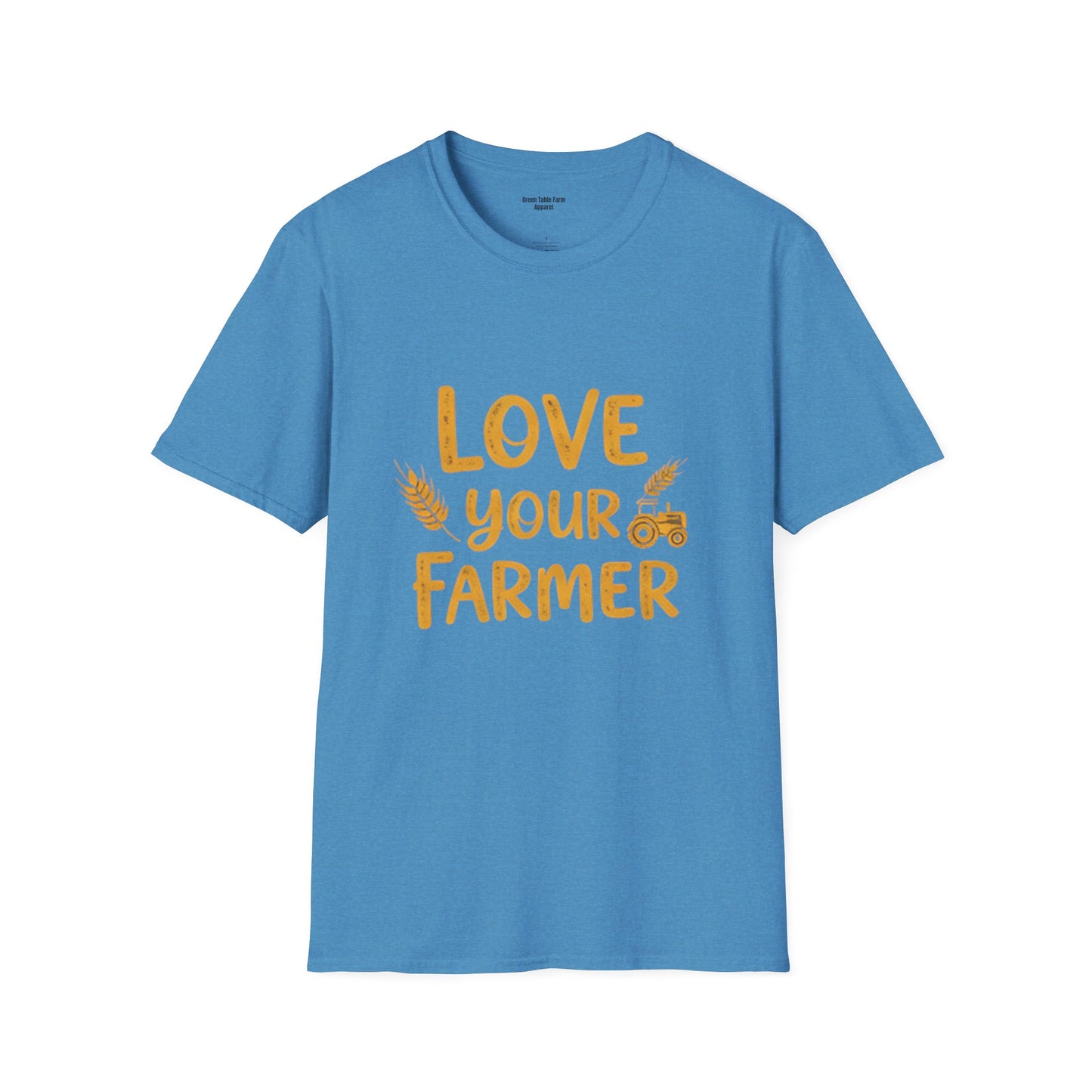 Love Your Farmer Tractor T-Shirt - Cozy Gift for Farmers & Agriculture Supporters