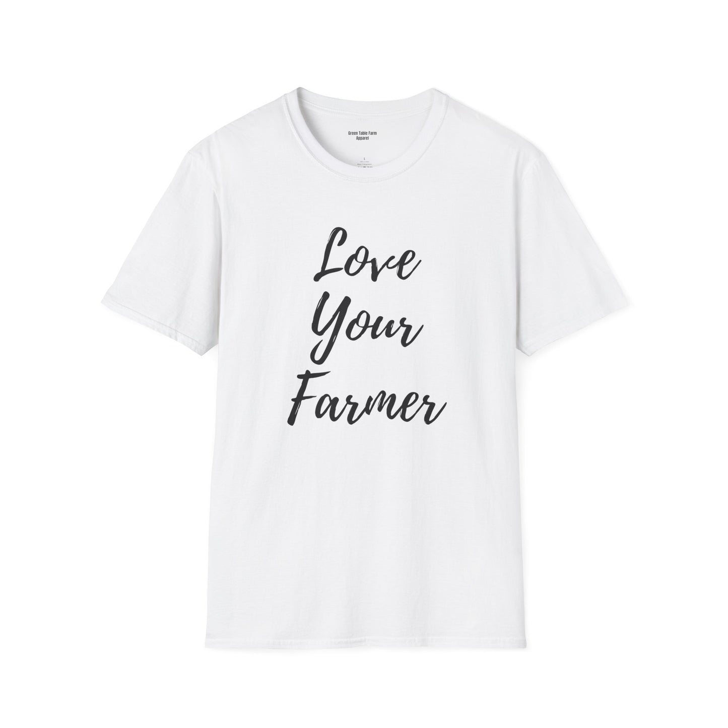 Love Your Farmer Unisex Softstyle T-Shirt - Cozy Gift for Farmers & Agriculture Supporters