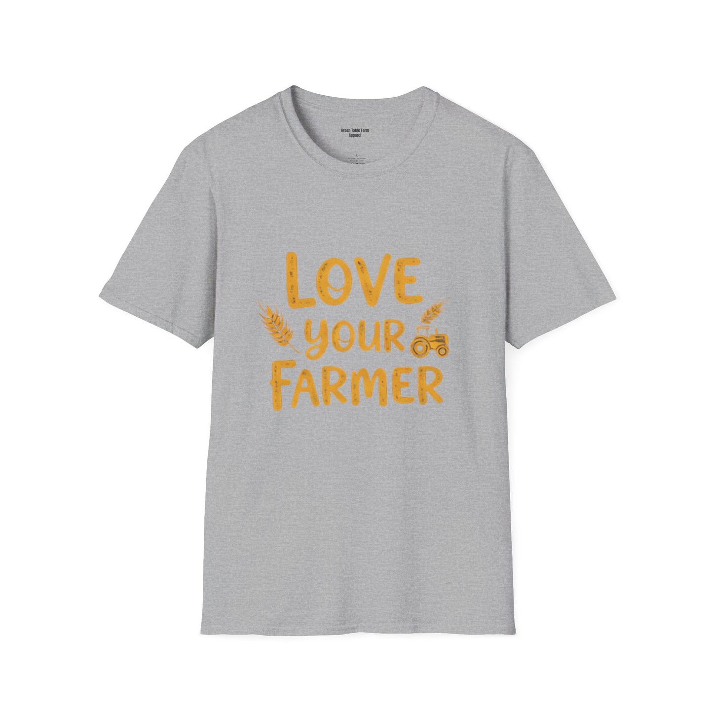 Love Your Farmer Tractor T-Shirt - Cozy Gift for Farmers & Agriculture Supporters