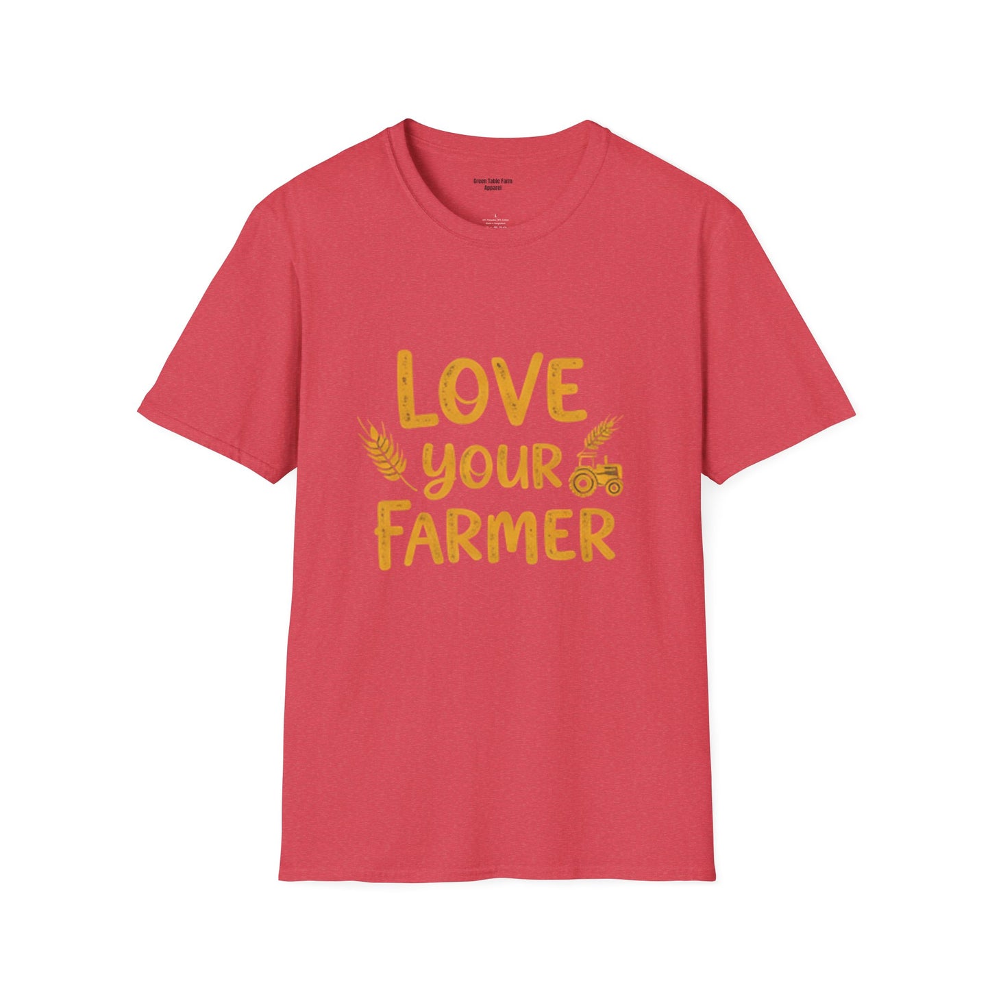 Love Your Farmer Tractor T-Shirt - Cozy Gift for Farmers & Agriculture Supporters