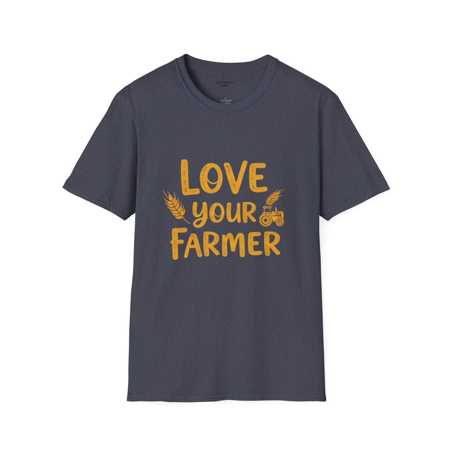 Love Your Farmer Tractor T-Shirt - Cozy Gift for Farmers & Agriculture Supporters