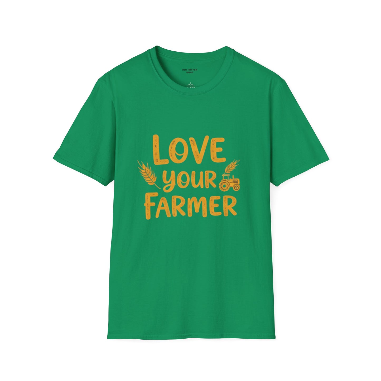 Love Your Farmer Tractor T-Shirt - Cozy Gift for Farmers & Agriculture Supporters