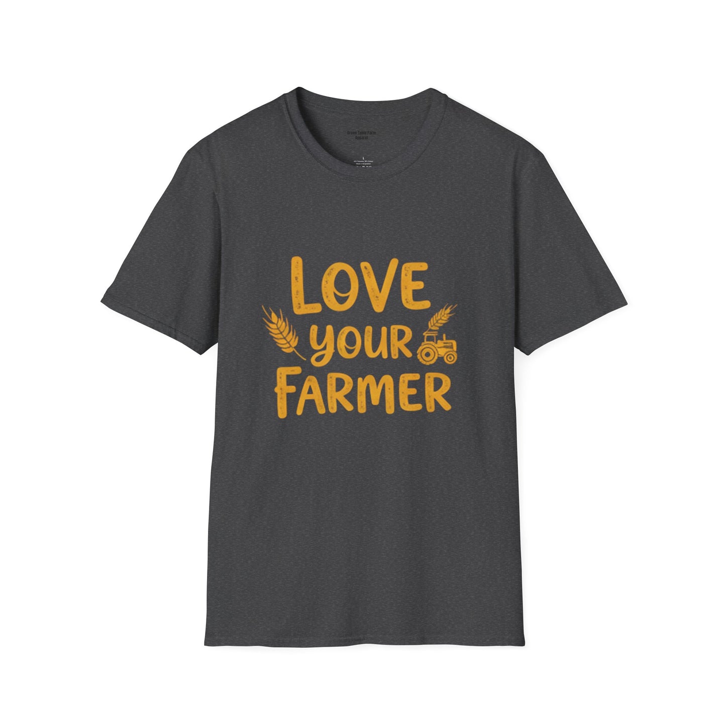 Love Your Farmer Tractor T-Shirt - Cozy Gift for Farmers & Agriculture Supporters