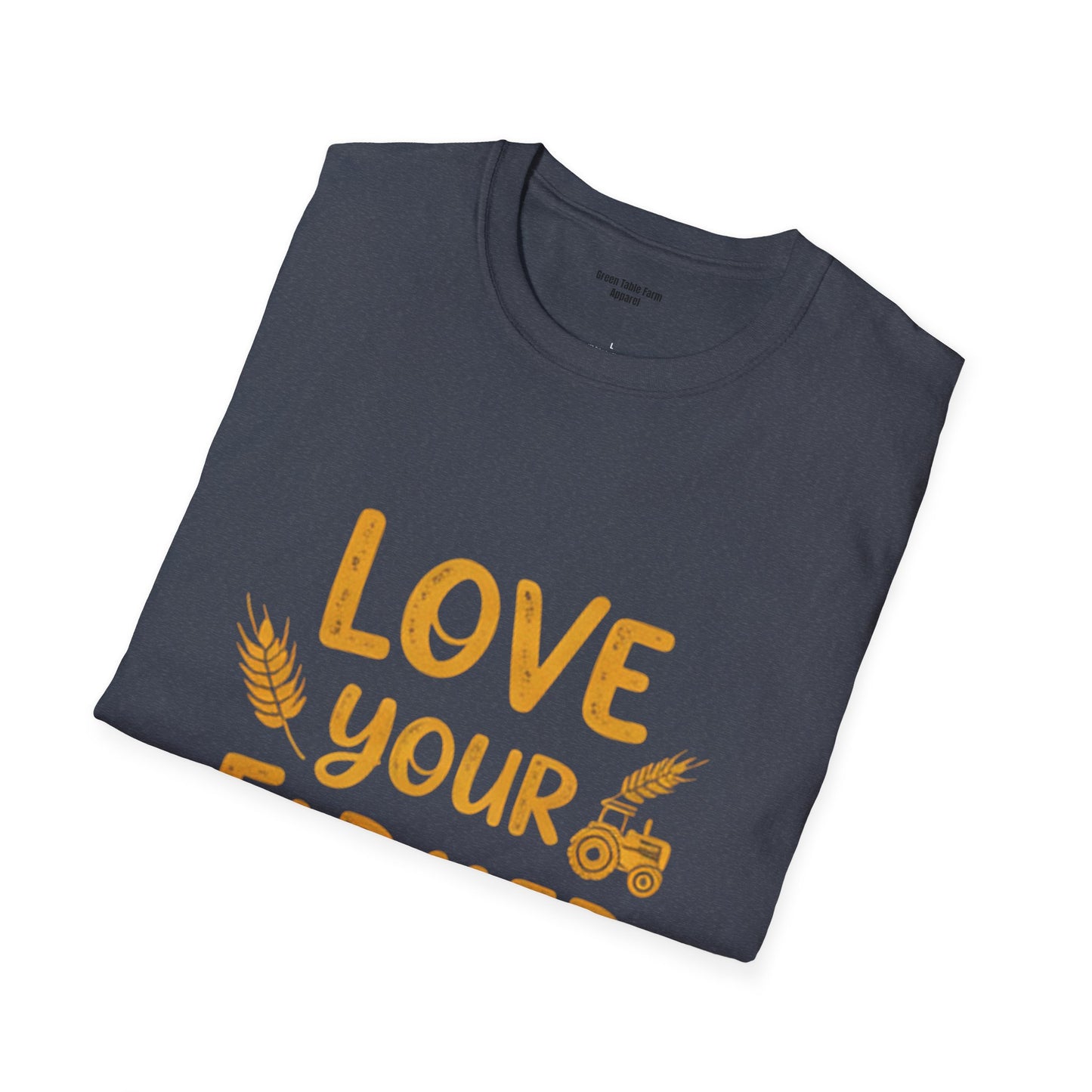 Love Your Farmer Tractor T-Shirt - Cozy Gift for Farmers & Agriculture Supporters