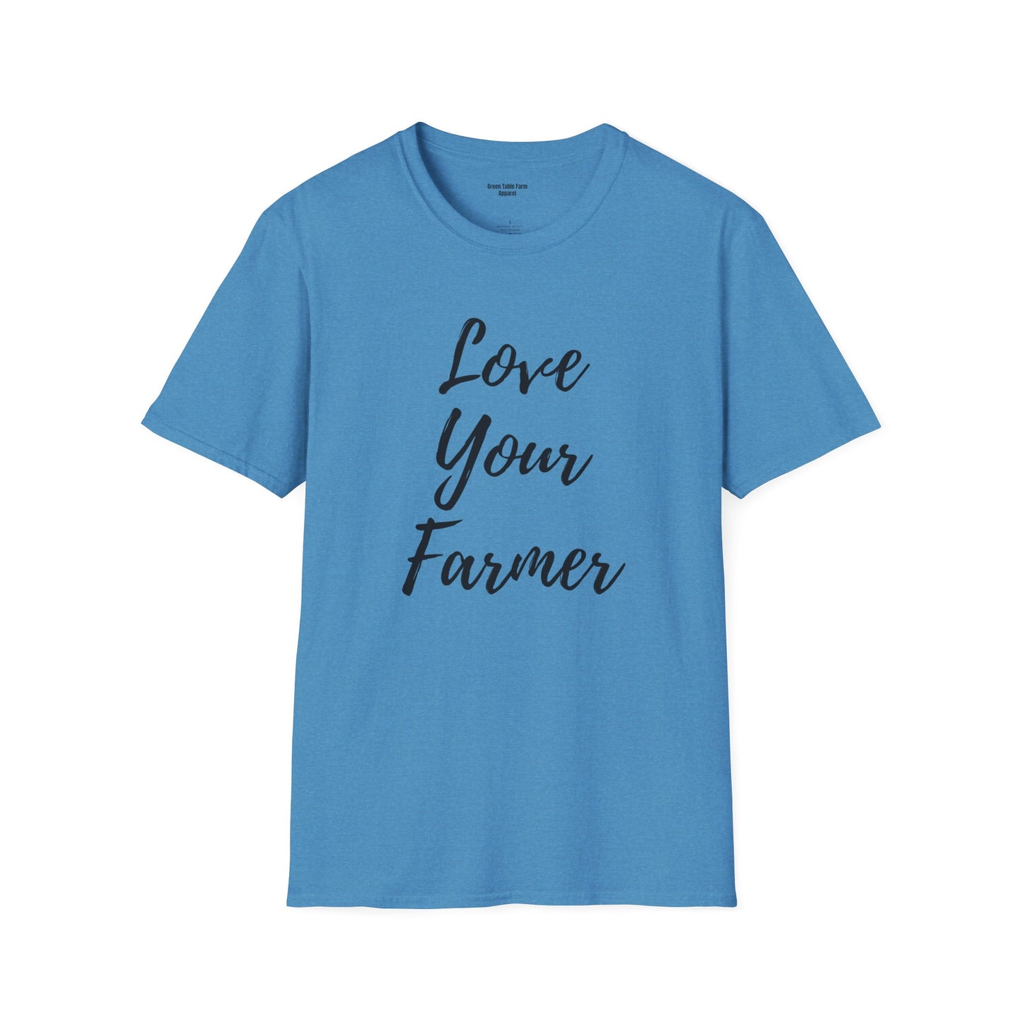 Love Your Farmer Unisex Softstyle T-Shirt - Cozy Gift for Farmers & Agriculture Supporters