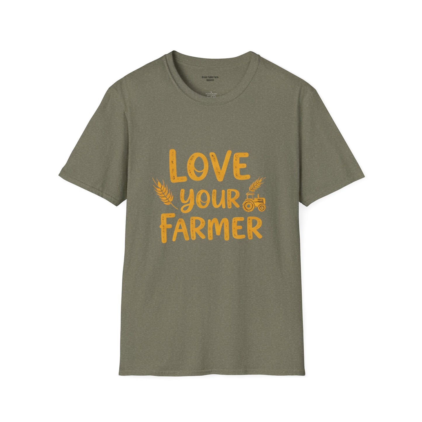 Love Your Farmer Tractor T-Shirt - Cozy Gift for Farmers & Agriculture Supporters