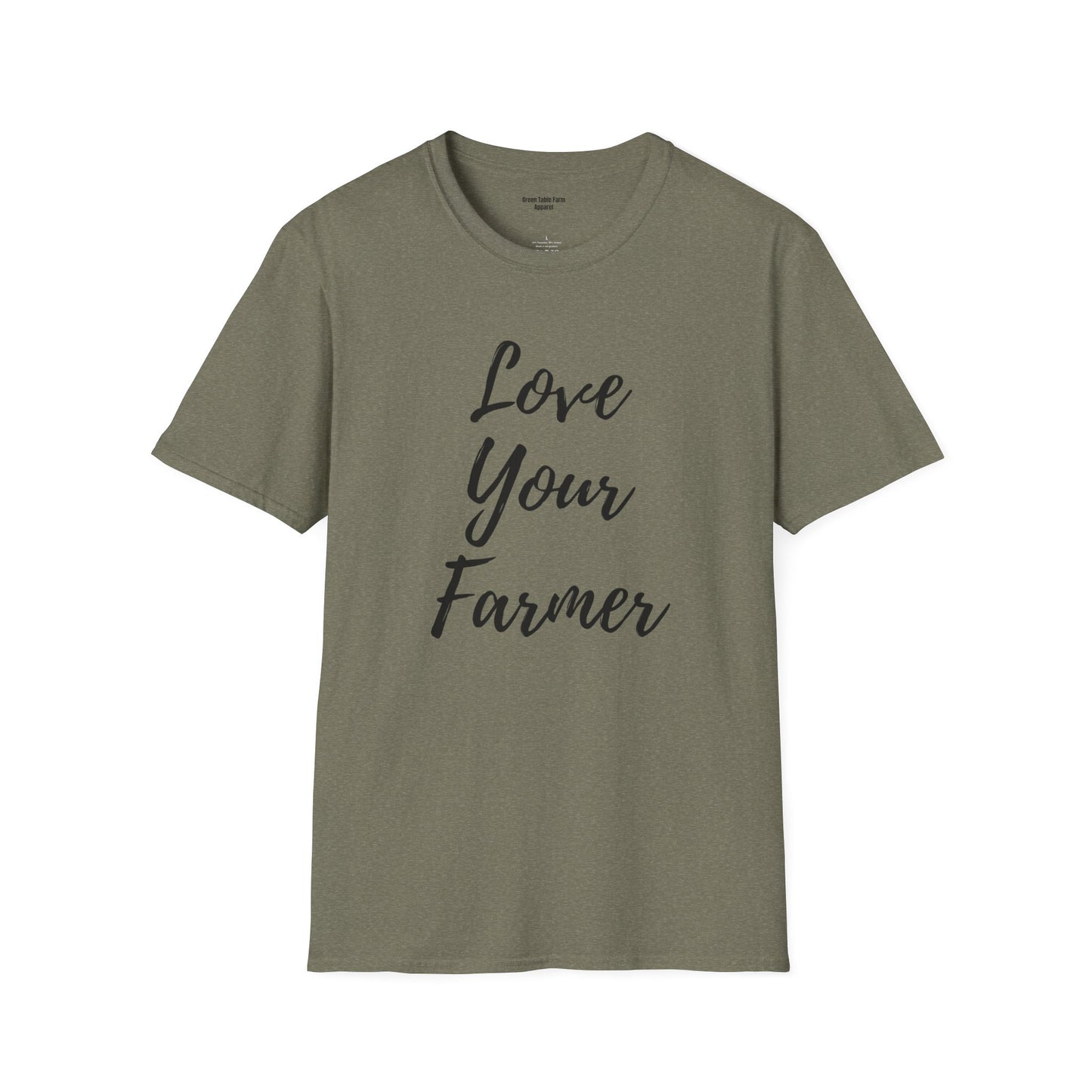 Love Your Farmer Unisex Softstyle T-Shirt - Cozy Gift for Farmers & Agriculture Supporters