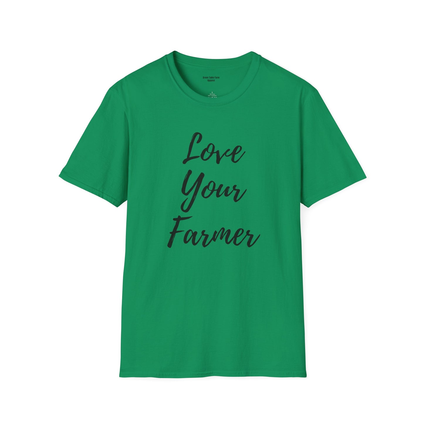 Love Your Farmer Unisex Softstyle T-Shirt - Cozy Gift for Farmers & Agriculture Supporters