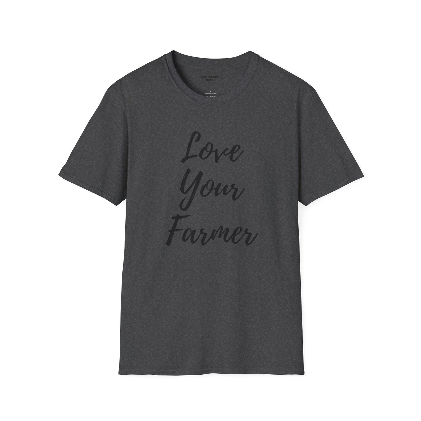 Love Your Farmer Unisex Softstyle T-Shirt - Cozy Gift for Farmers & Agriculture Supporters